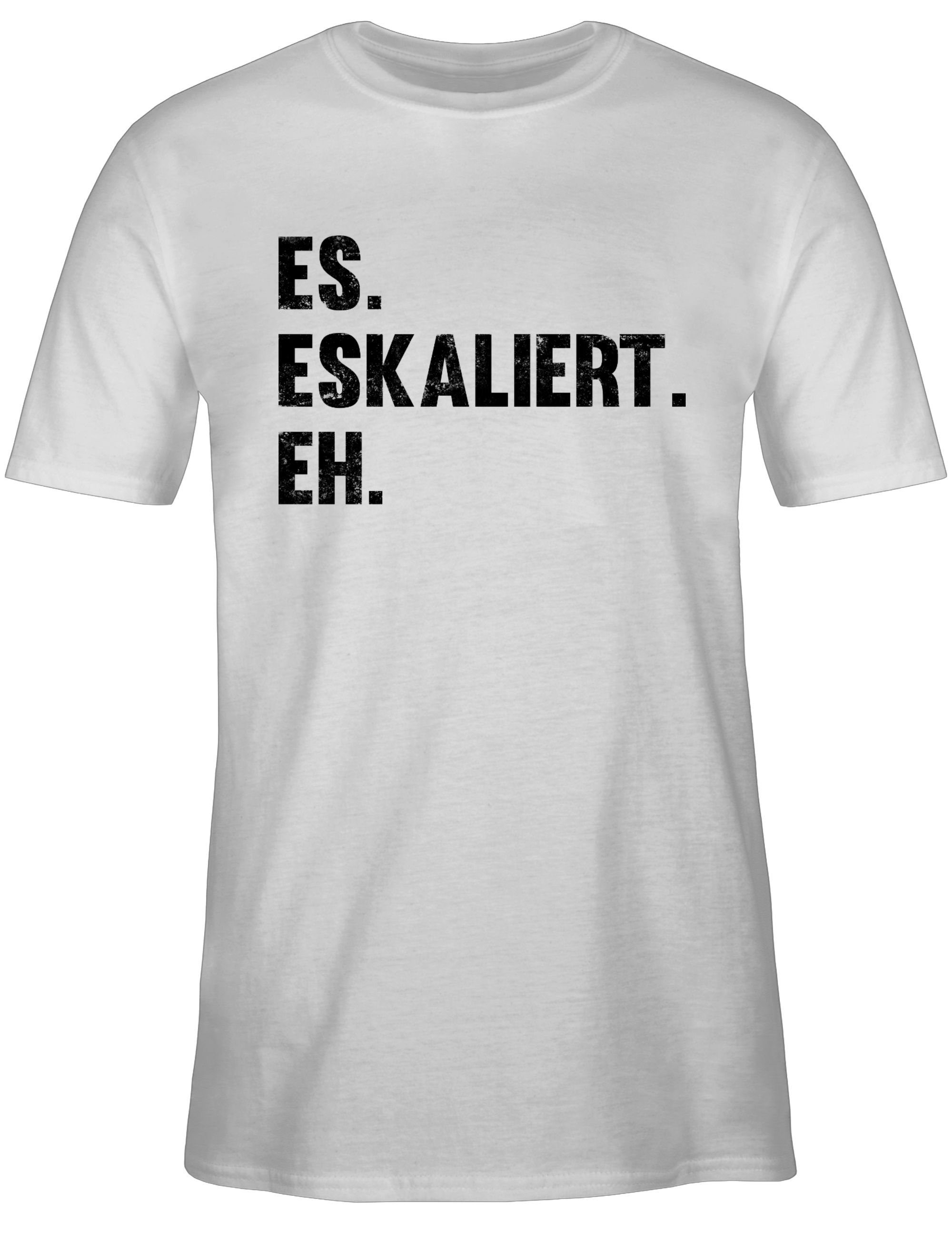 Shirtracer T-Shirt Es eskaliert eh Party & Alkohol Herren