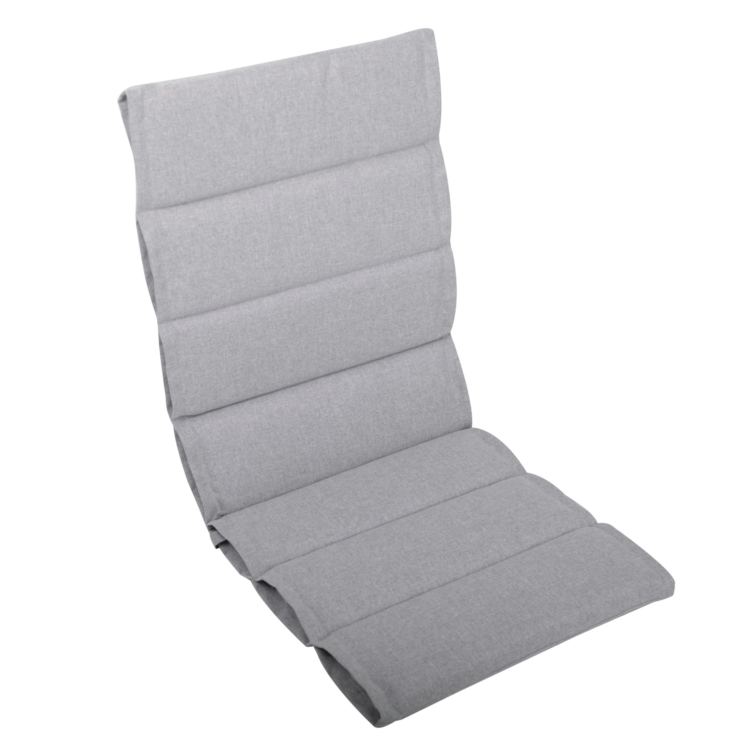 LILENO HOME Hochlehnerauflage bequeme Sitzauflage für Gartenmöbel, Stuhlkissen für Klappstühle, (1 St., 1er Set), 1er Set Polsterauflage in Silber, Sitzpolster waschbar
