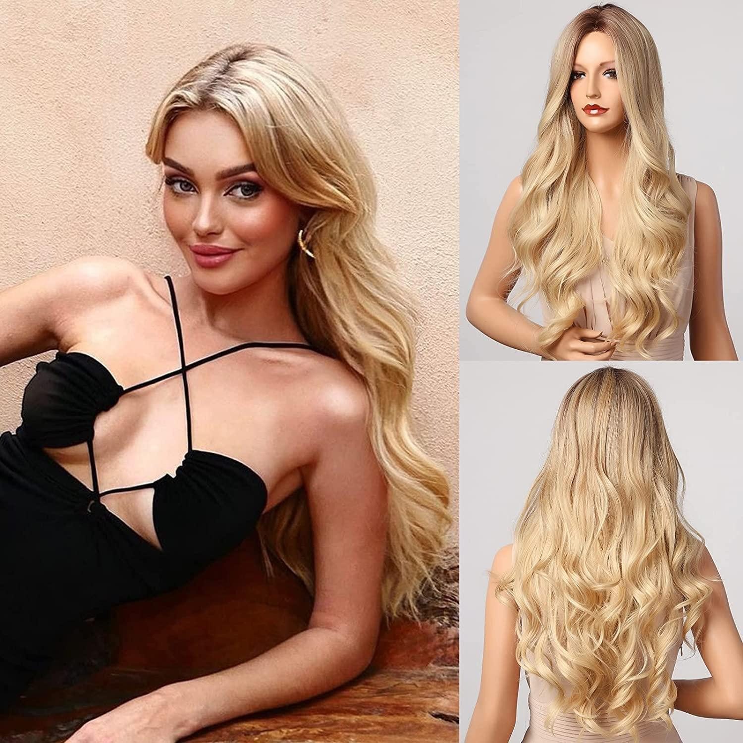 LuxusKollektion Kunsthaarperücke Perücke Ombre Damen Synthetisch Lang Blond Mittelscheitel