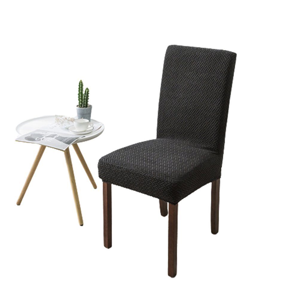 Stuhlhusse Checked Chair Sleeve High -Back -Modell, Anti -Dirty -Stuhlabdeckung, Zimtky Schwarz