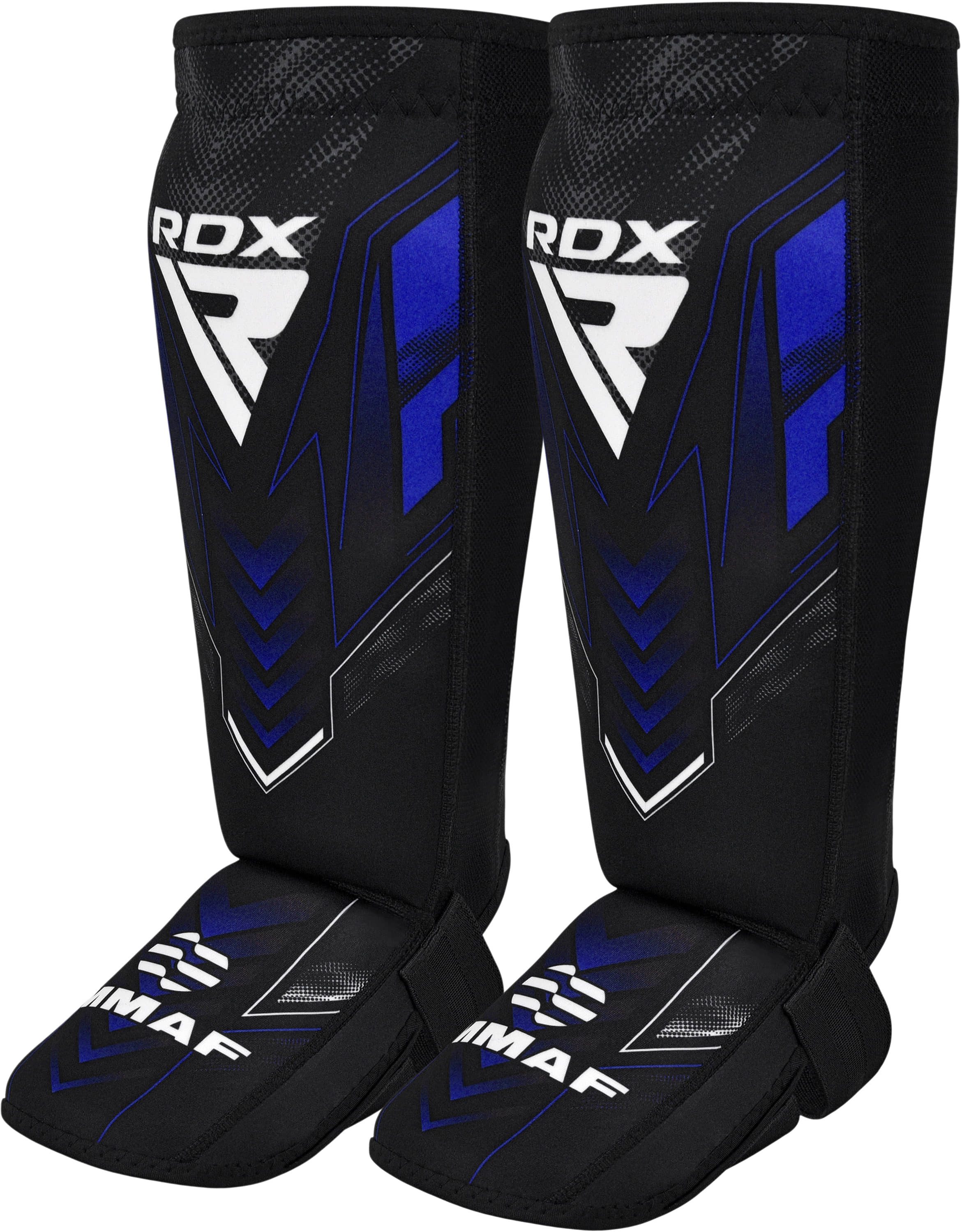 RDX Sports Schienbeinschutz RDX Neopren Schienbein-Spannschutz Rot – IMMAF Zugelassen