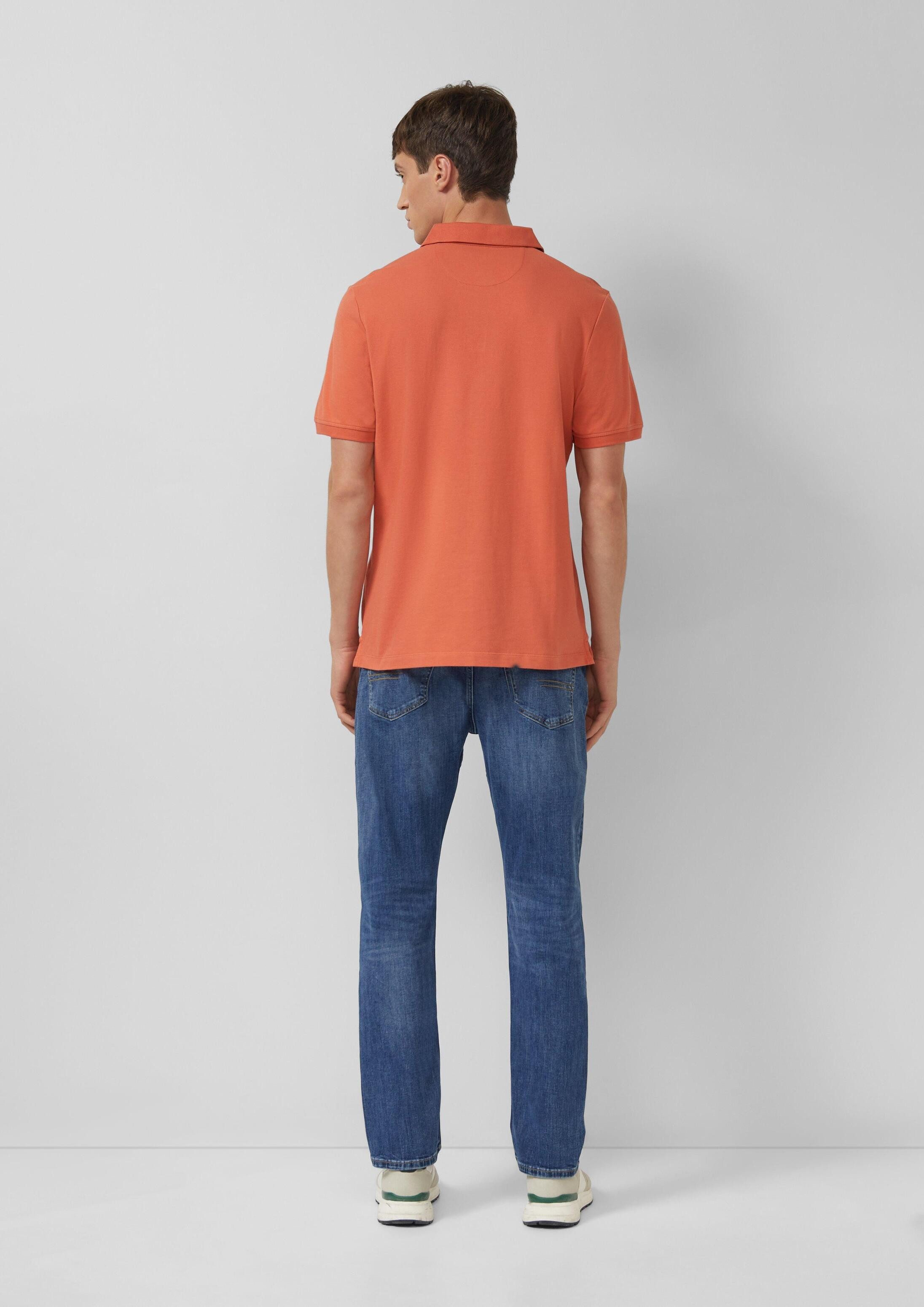 s.Oliver Kurzarmshirt Polo-Shirt Poloshirt aus Baumwollpiqué