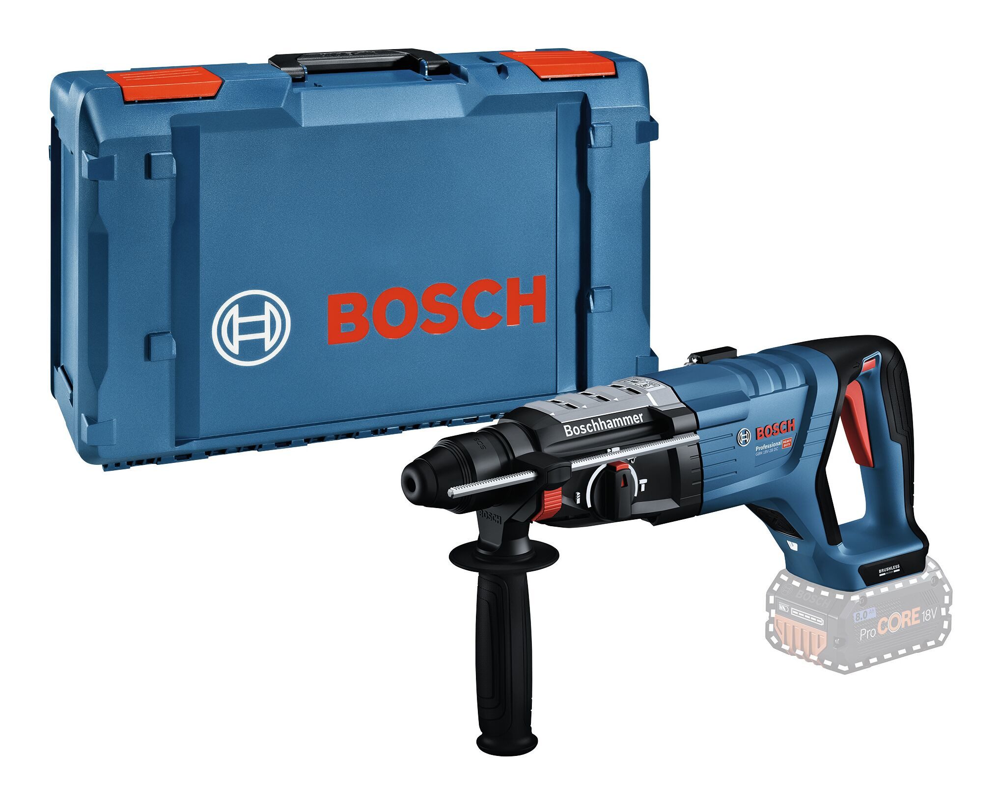 BOSCH Akku-Kombibohrhammer GBH 18V-28 DC, 18 V, max. 950 U/min, Bohrhammer mit SDS plus Ohne Akku - im XL-BOXX