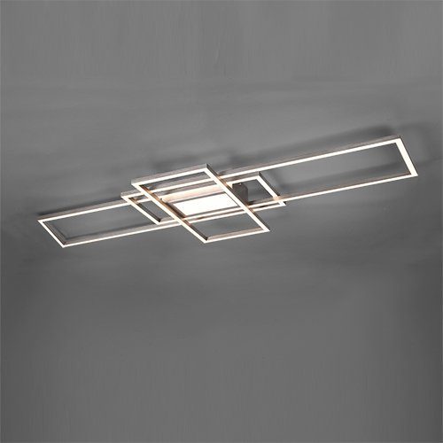 TRIO Leuchten fest dimmbar, integriert, Deckenlampe Farbwechsler, 6500K inkl. MILA, nickelfarben 3000 - Fernbedienung, LED Deckenleuchte LED