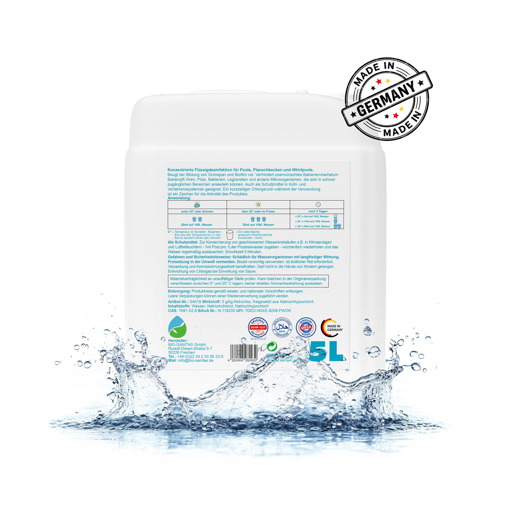 Sterilyte Poolpflege Pool-Desinfektion – Sauberes Wasser, sorgenfreier Badespaß