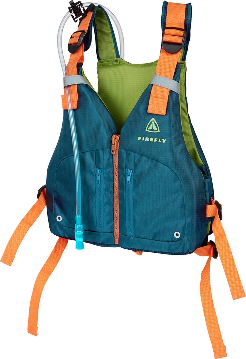 FIREFLY Rettungsweste Ux.-Schutzweste SUP Touring Vest BLUE DARK/GREEN LIME, inkl. Trinkblase (1,5 l) mit passendem Schlauch