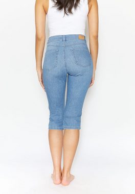 ANGELS Slim-fit-Jeans Capri-Jeans Anacapri im Used-Look mit Label-Applikationen