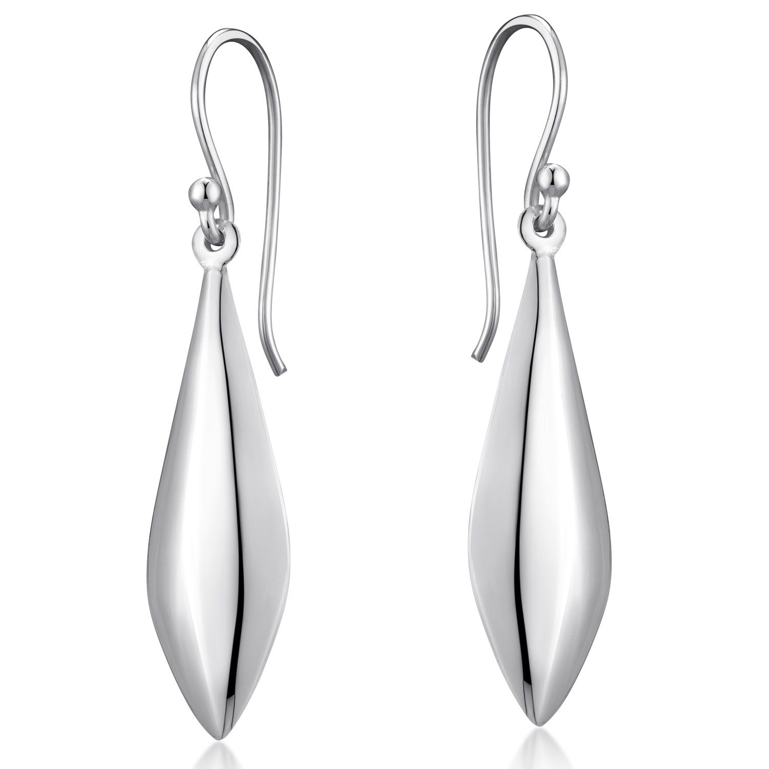Materia Paar Ohrhänger Damen Tropfen / Pendel Silber SO-395, 925 Sterling  Silber, hochglanzpoliert