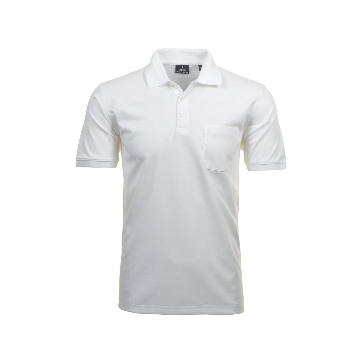 regular RAGMAN (1-tlg) weiß T-Shirt