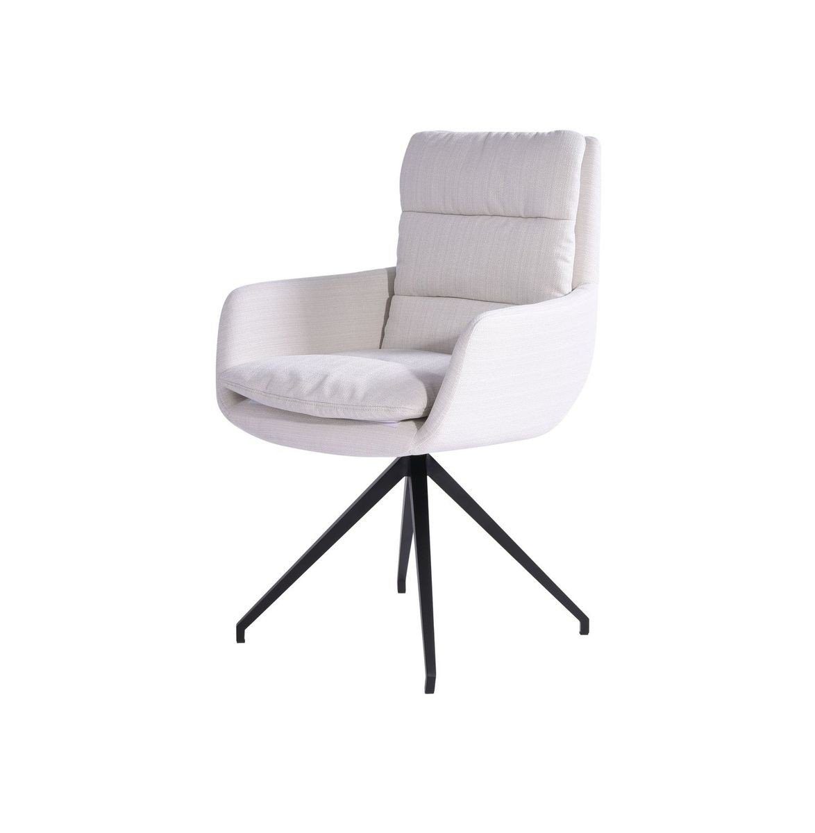 Kasper-Wohndesign Sessel Drehstuhl Stoff hellgrau »Vince« - Kasper-Wohndesign
