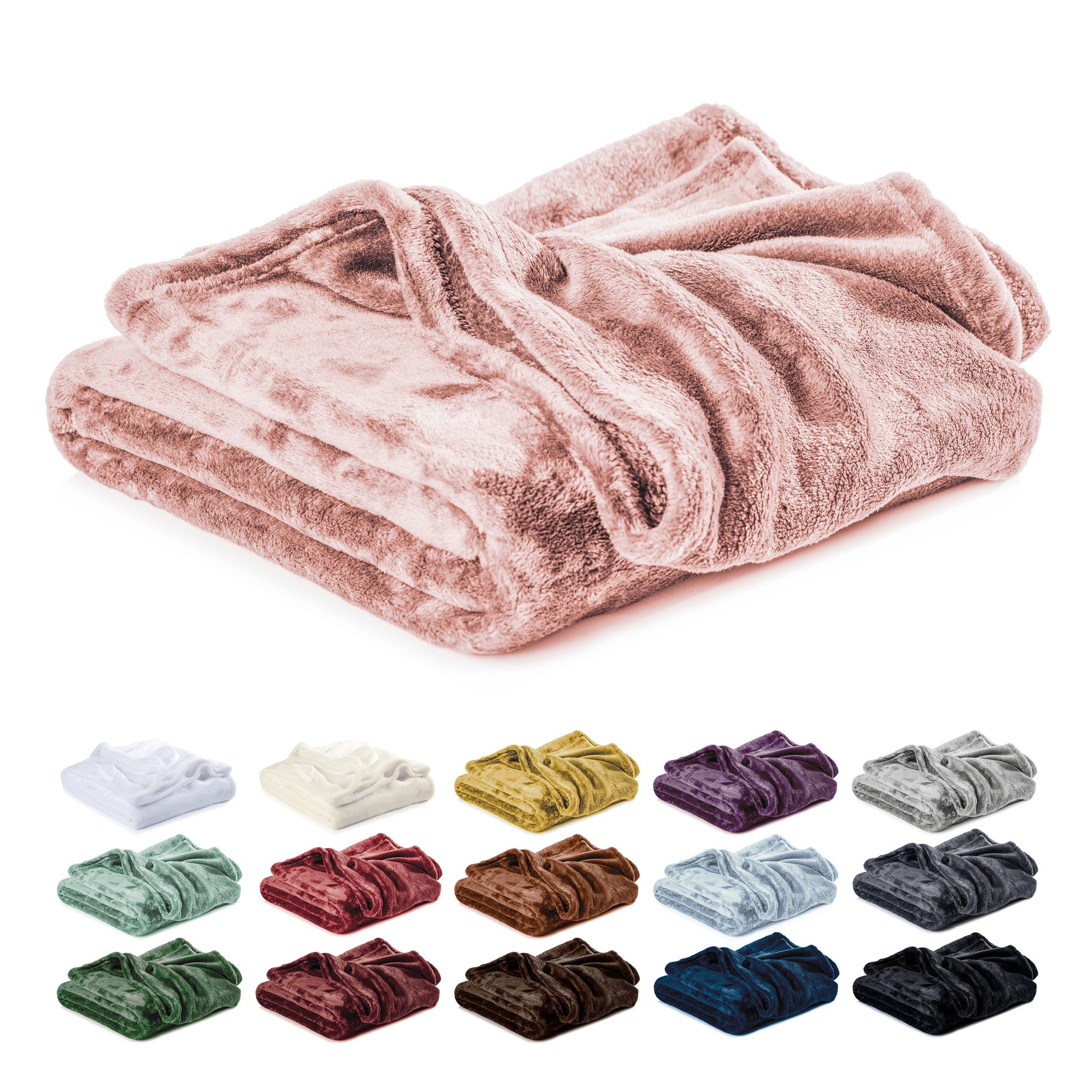 Wohndecke Kuscheldecke, Fleecedecke, Wolldecke flauschig und weich, Lavea, günstig online kaufen