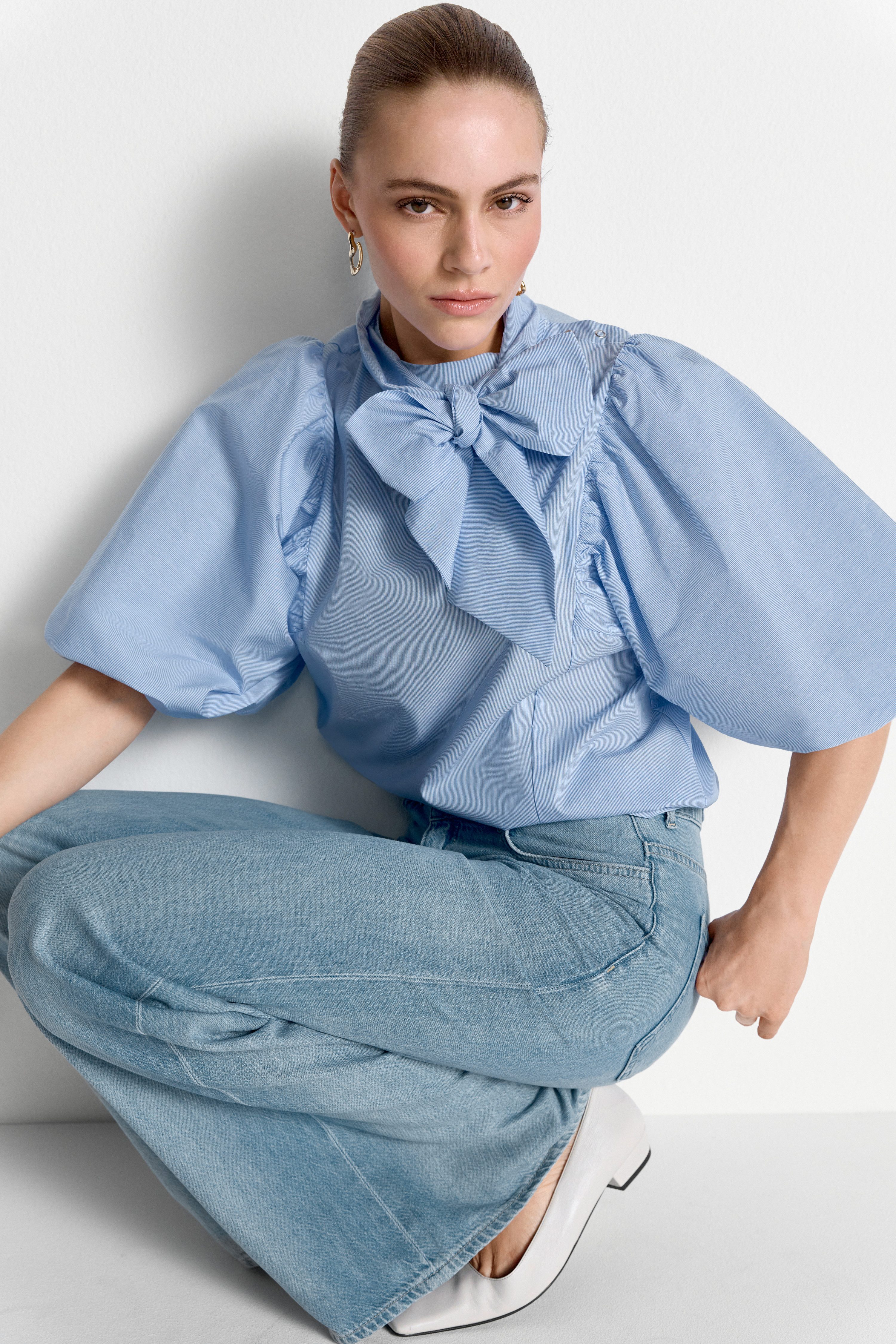 RICHROYAL Blusentop Regular fit mit Puffärmeln günstig online kaufen