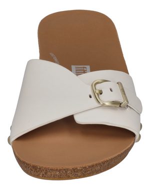 Fitflop iQUSHION ADJUSTABLE BUCKLE LEATHER SLIDERS Zehentrenner Urban White