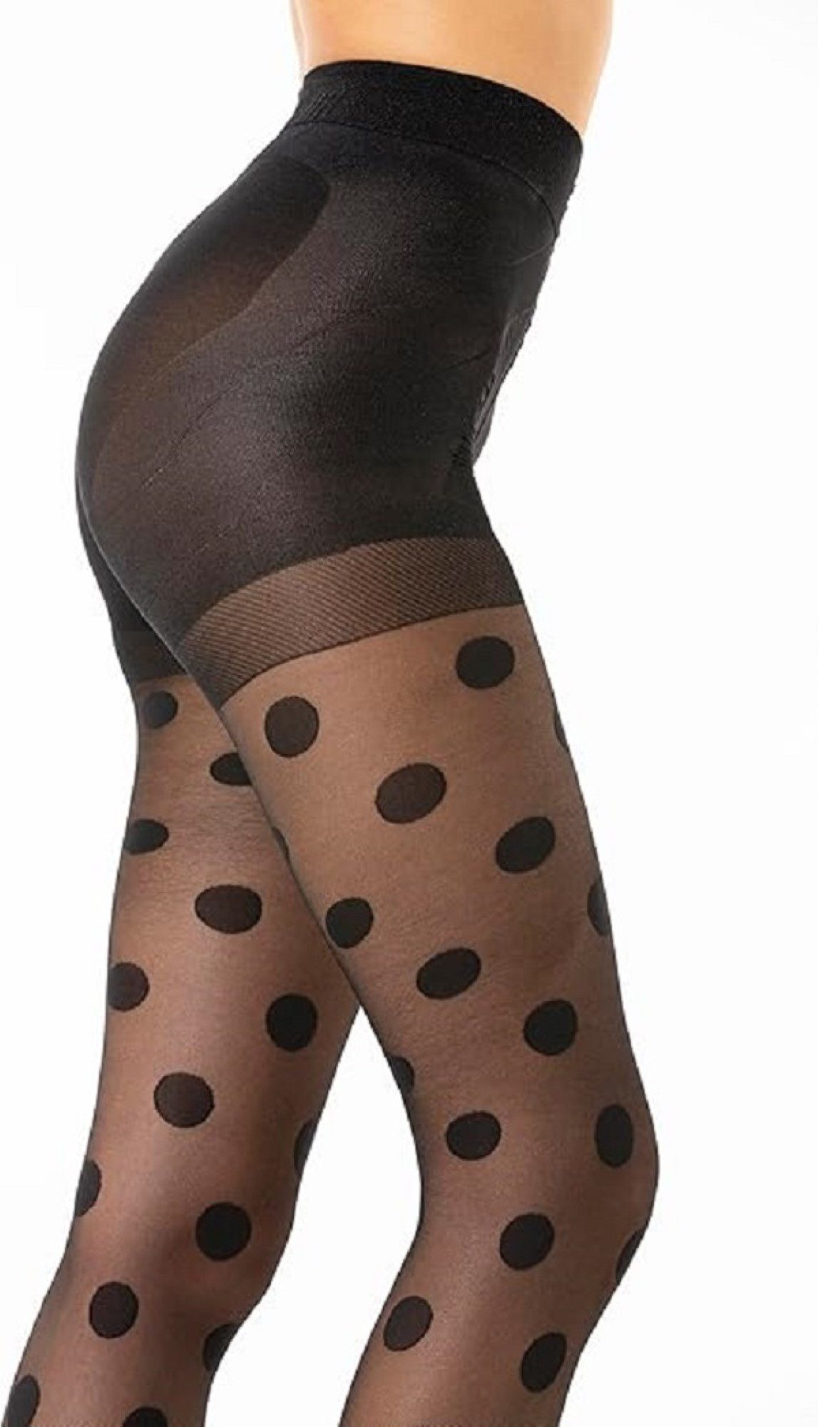 COFI 1453 Strumpfhose Total Shaper Strumpfhose mit Punkten 40 DEN