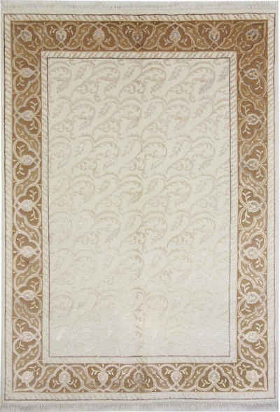 Orientteppich Indo Täbriz 169x238 Handgeknüpfter Orientteppich, Nain Trading, rechteckig, Höhe: 12 mm