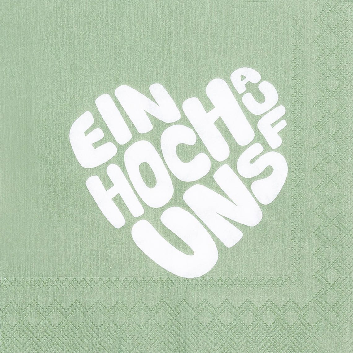Räder Design Papierserviette Cocktailservietten 25x25 cm " Ein Hoch auf uns " von räder design