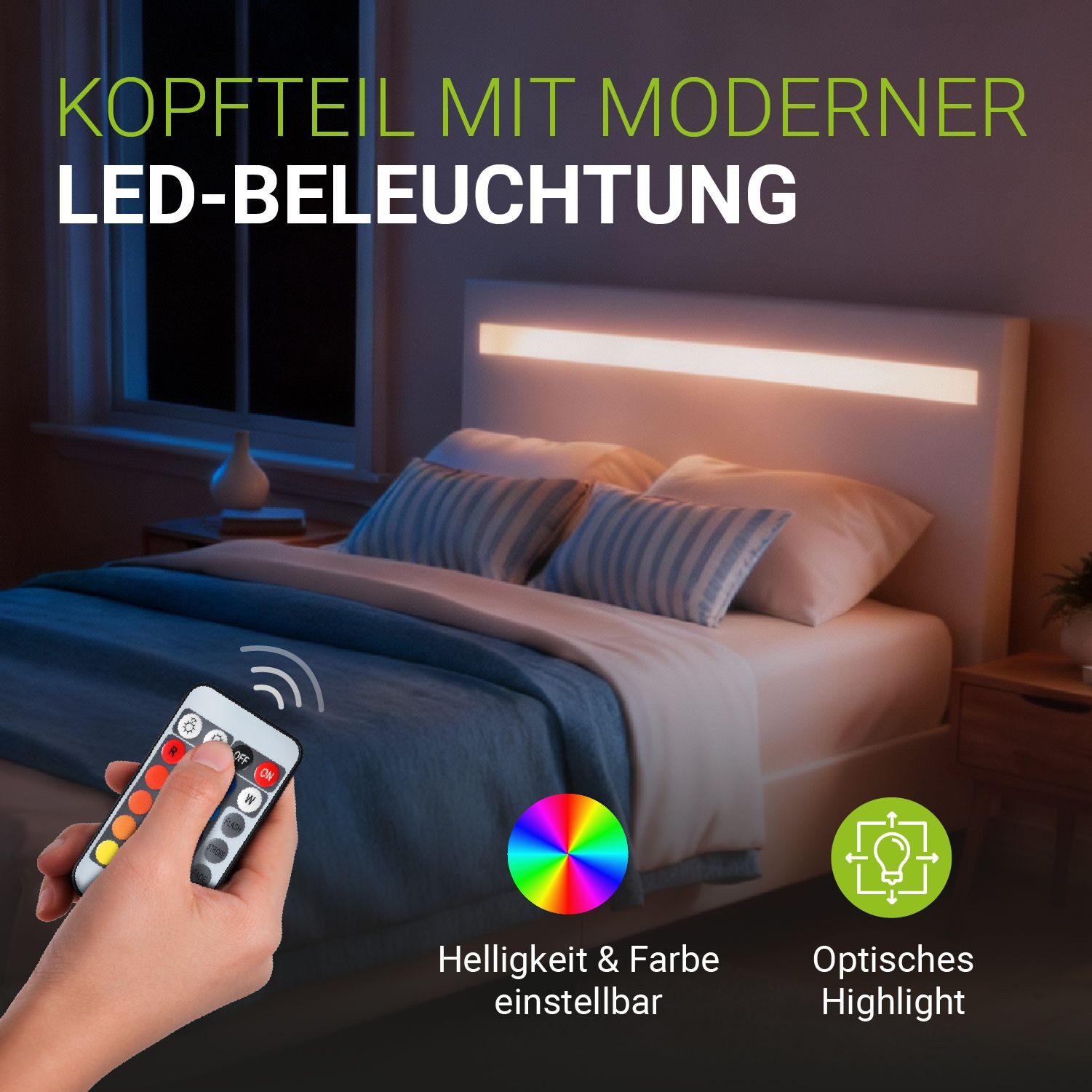 Juskys Polsterbett Paris, 90x200 cm, Kunstleder, hohes Kopfteil, robustes B günstig online kaufen