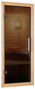 Karibu Sauna Laila, BxTxH: 196 x 170 x 198 cm, 68 mm, (Set) 3,6-kW-Bio-Plug & Play Ofen mit externer Steuerung