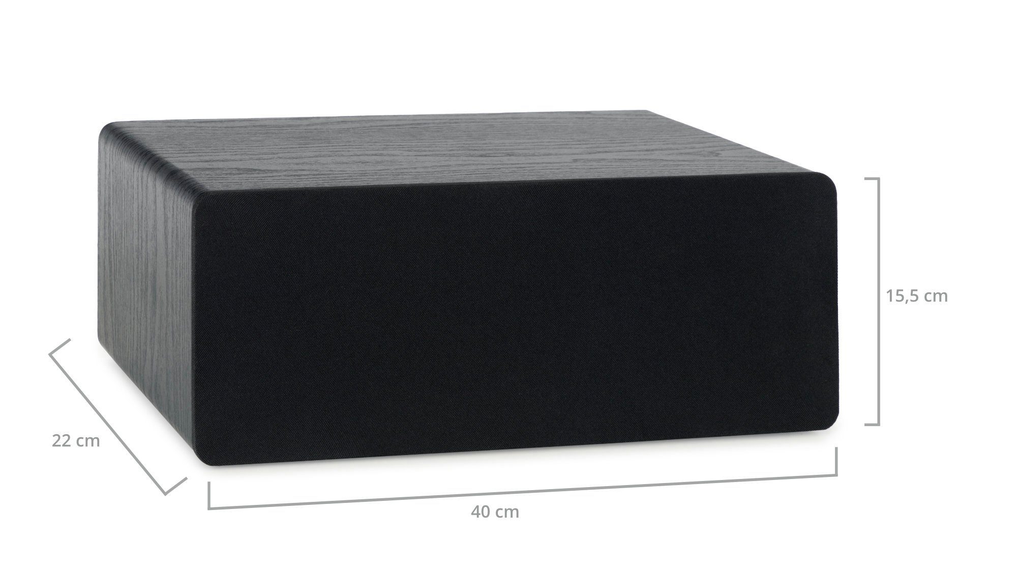 McGrey CS-440 2x 4" HiFi Center-Lautsprecher Regal-Lautsprecher (40 W, Multifunktions Satelliten HiFi Box für Surround-System)