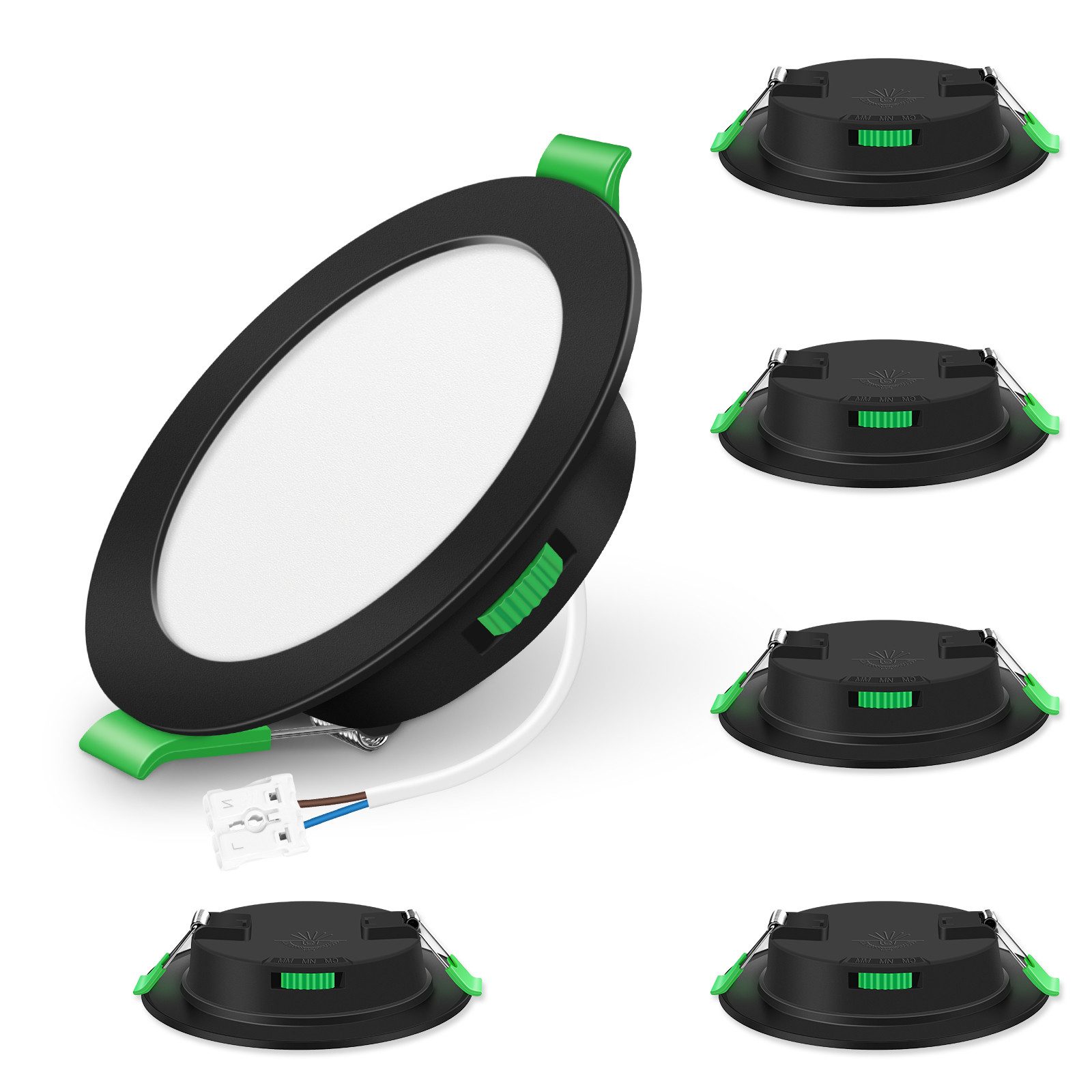 ALUSSO LED Einbaustrahler 6er-Set, Decken Leuchte, Flach Strahler für Bad, günstig online kaufen