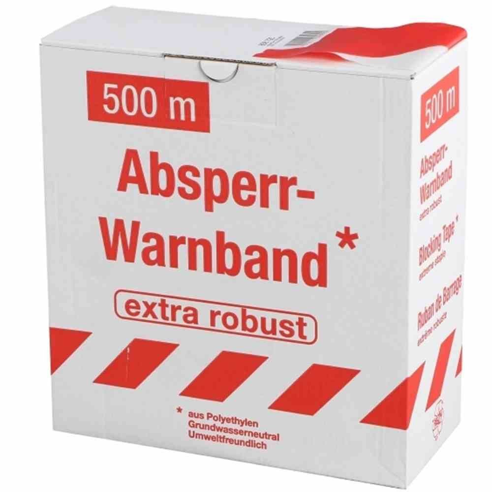 Siena Garden Beschriftungsband Absperrband rot/weiß 500m Band Absperren Signalband Markierungsband Wa