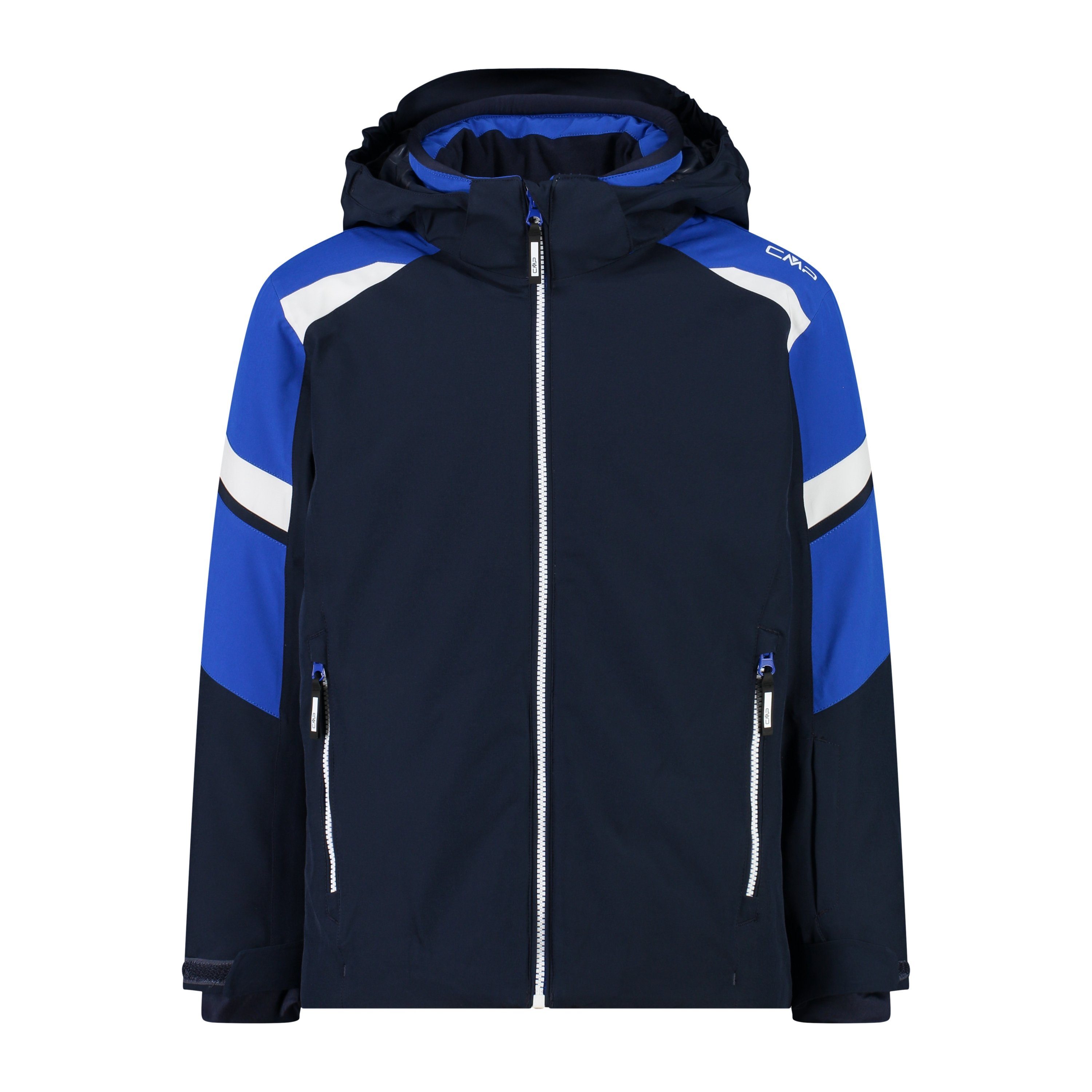 Skijacke KID JACKET SNAPS HOOD BLACK BLUE