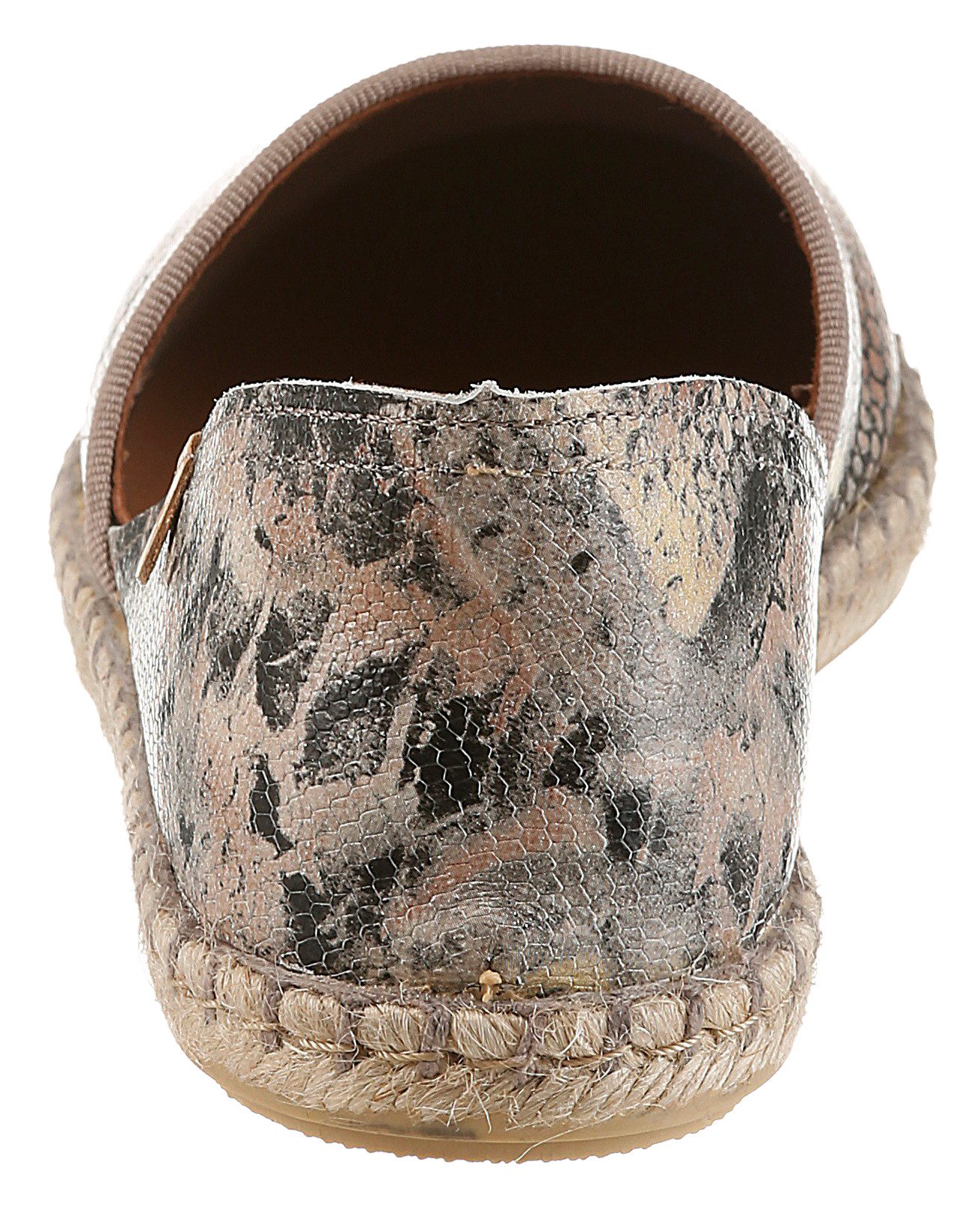 VERBENAS CARMEN Espadrille Slipper, Schlupfschuh, Sommerschuh, Urlaubschuh in Reptil-Optik
