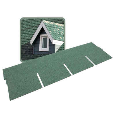 DAPRONA Dachschindeln Dachschindeln Rechteck 1m x 32cm, Grün, (20-St), Bitumenschindeln für Gartenhaus, Carport