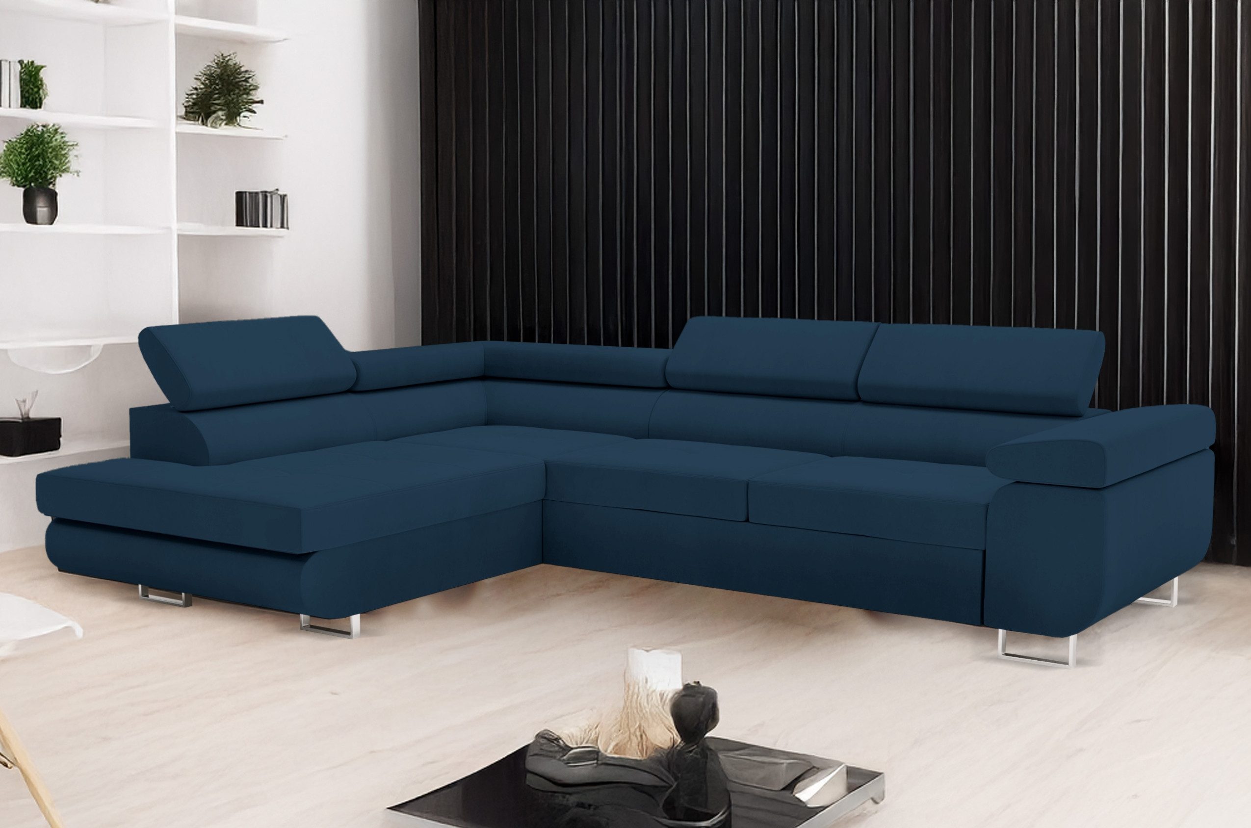 Goldstoff Ecksofa hochwertiges Sofa mit Schlaffunktion, günstig online kaufen