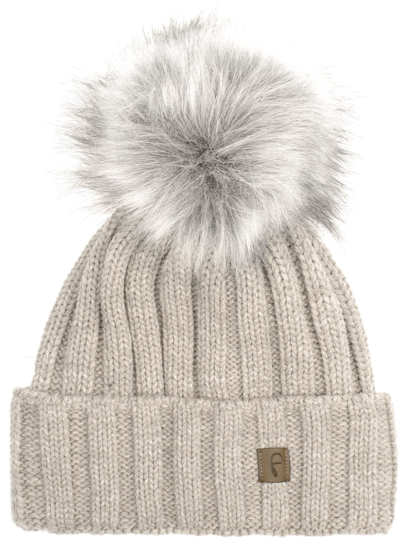 Faera Bommelmütze (1-St) Bommelmütze Wintermütze Herren Damen Unisex Fleecefutter Beanie