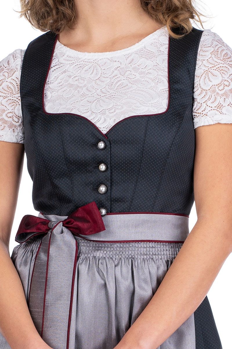 Spieth & Wensky Dirndl Midi Dirndl FC Bayern München 2tlg. - BITZ - dunkelgrau/silber/dunkel