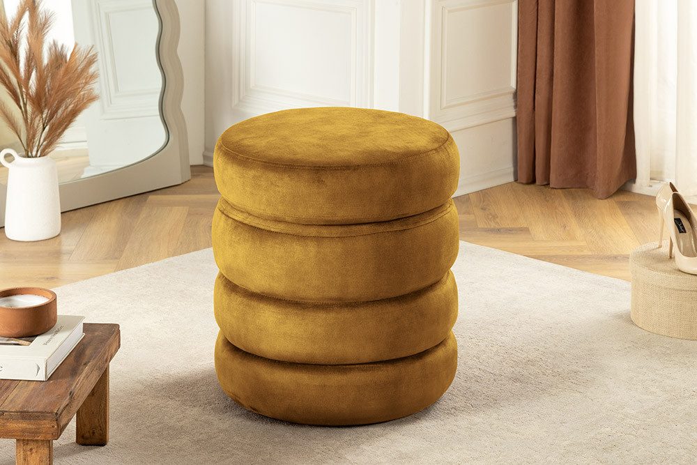 riess-ambiente Polsterhocker VOGUE 50cm senfgelb - günstig online kaufen