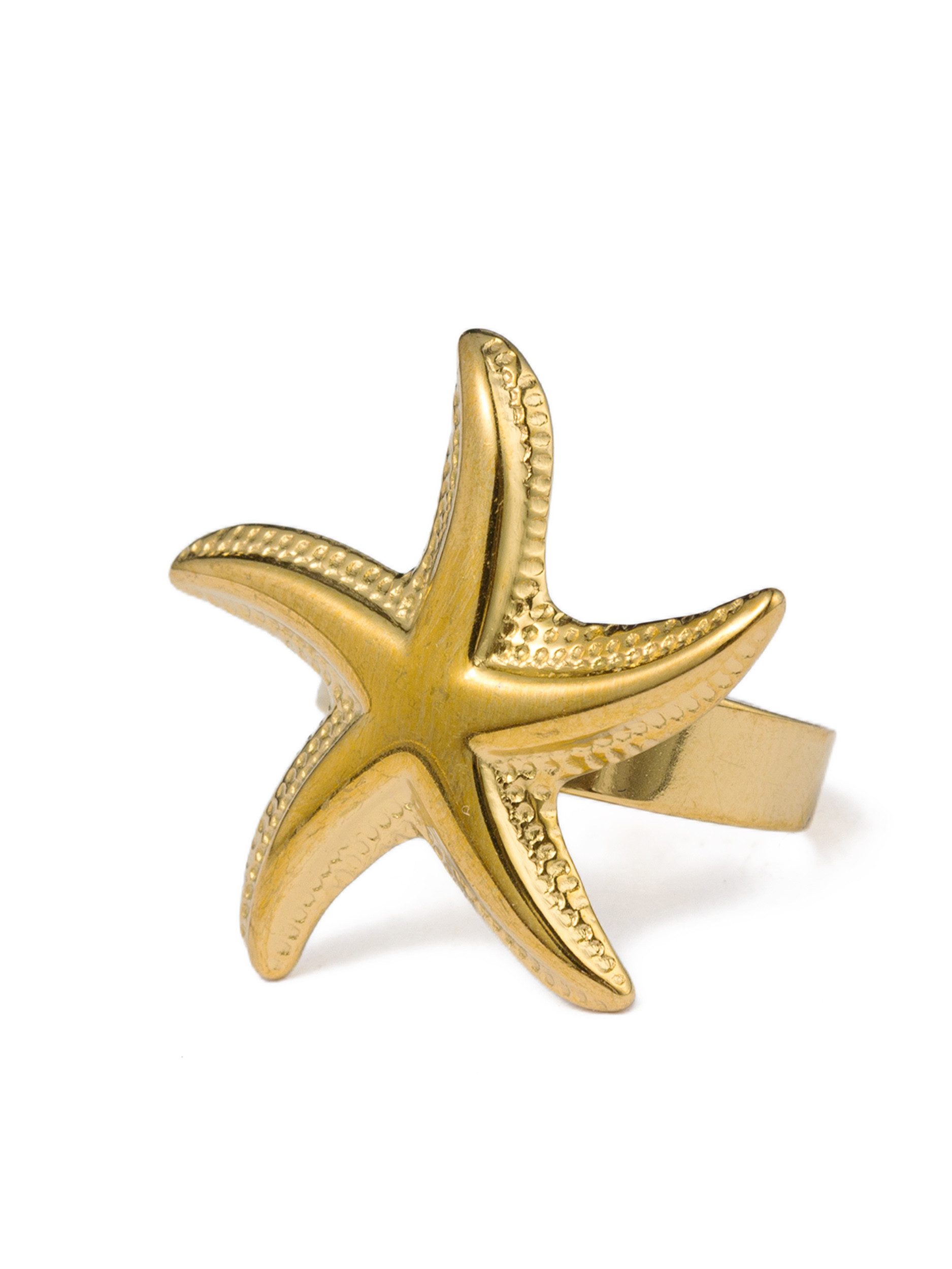 Aniston JEWELRY & WATCHES Fingerring Schmuck Geschenk Edelstahl Damenring Ring Seestern Größenverstellbar, Made in Germany