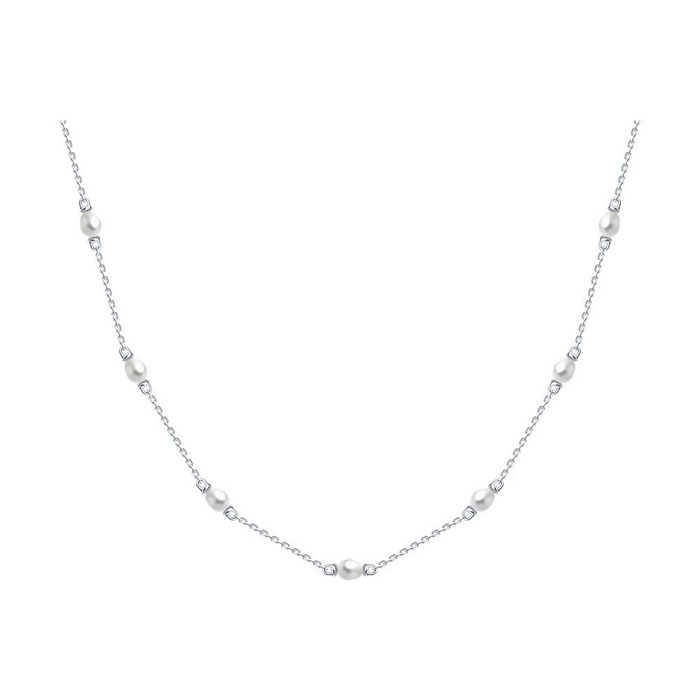 Zolotoy Perlenkette Collier Halskette mit Perlen 925 Silber 92070064 Kette Halsschmuck (1-tlg) Silberschmuck für Damen