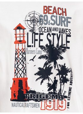 Trigema T-Shirt TRIGEMA T-Shirt mit maritimem Printmotiv (1-tlg)