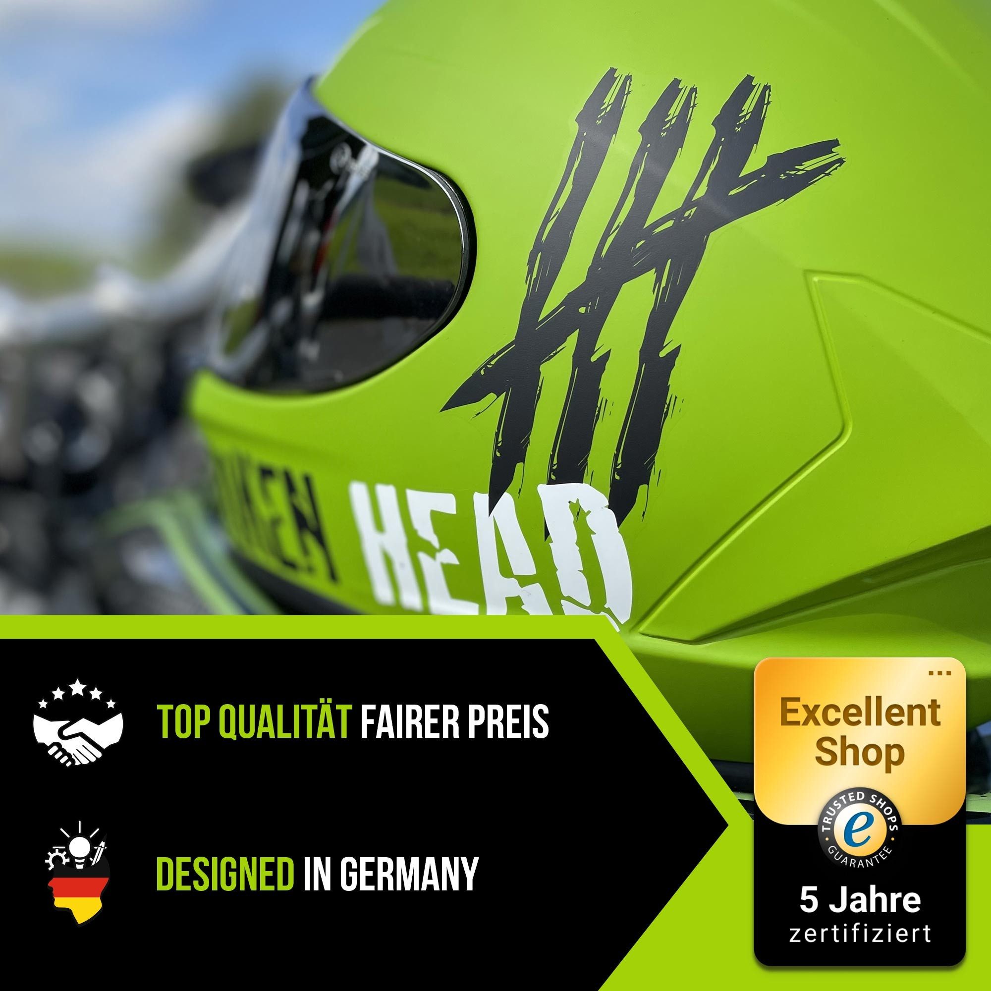 Broken Head Motorradhelm Adrenalin Therapy 4X Military-Green Matt, ein Helm für Adrenalin Junkies