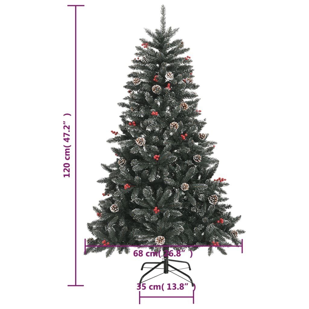 furnicato Künstlicher Weihnachtsbaum 120 cm mit Grün PVC Ständer