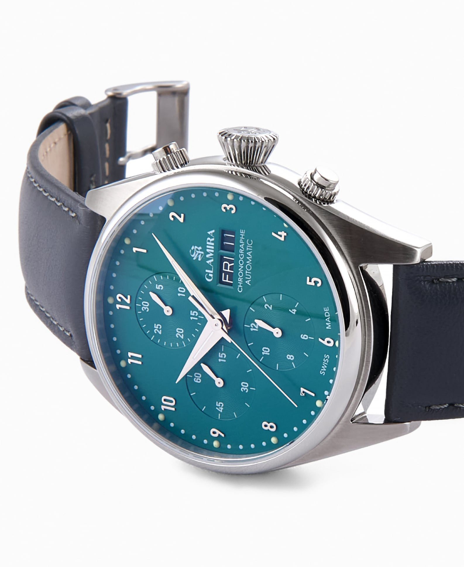 GLAMIRA Luxusuhr GLAMIRA Tireon Automatikuhr Blau-Grün Tireon, (1-tlg), Automatik