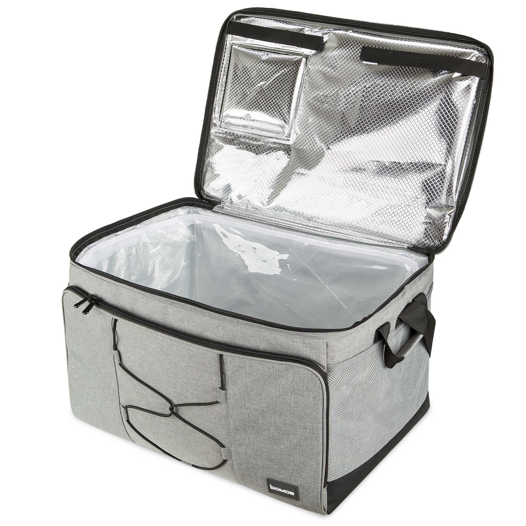 bomoe Kühltasche 52 Liter XXL Kühltasche faltbar IceBreezer, Grau, Outdoor Rucksack mit 16h Kühlfunktion – Bild 2 von 5
