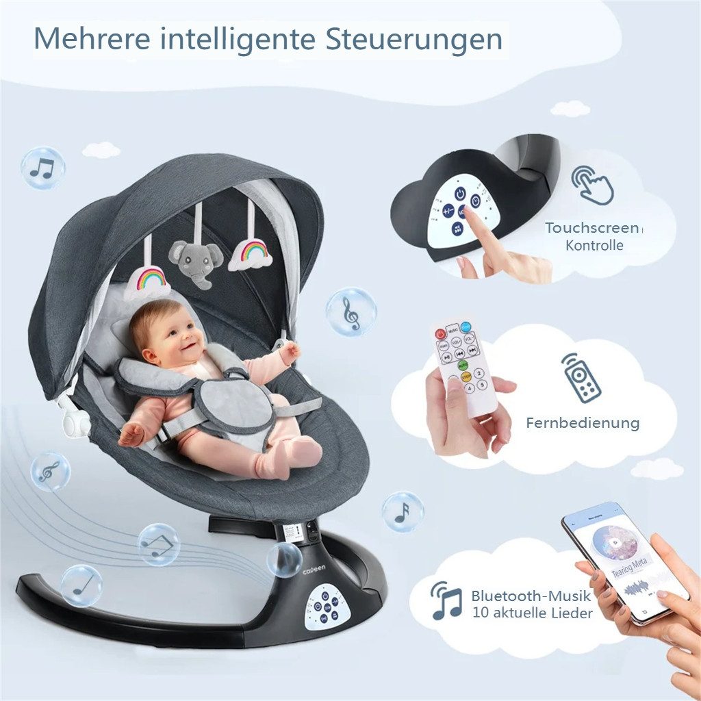 Insma Babyschaukel 5 Gang Elektrische bluetooth-Babywippe, mit 10 Liedern u günstig online kaufen
