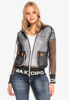 Cipo & Baxx Outdoorjacke in transparentem Design