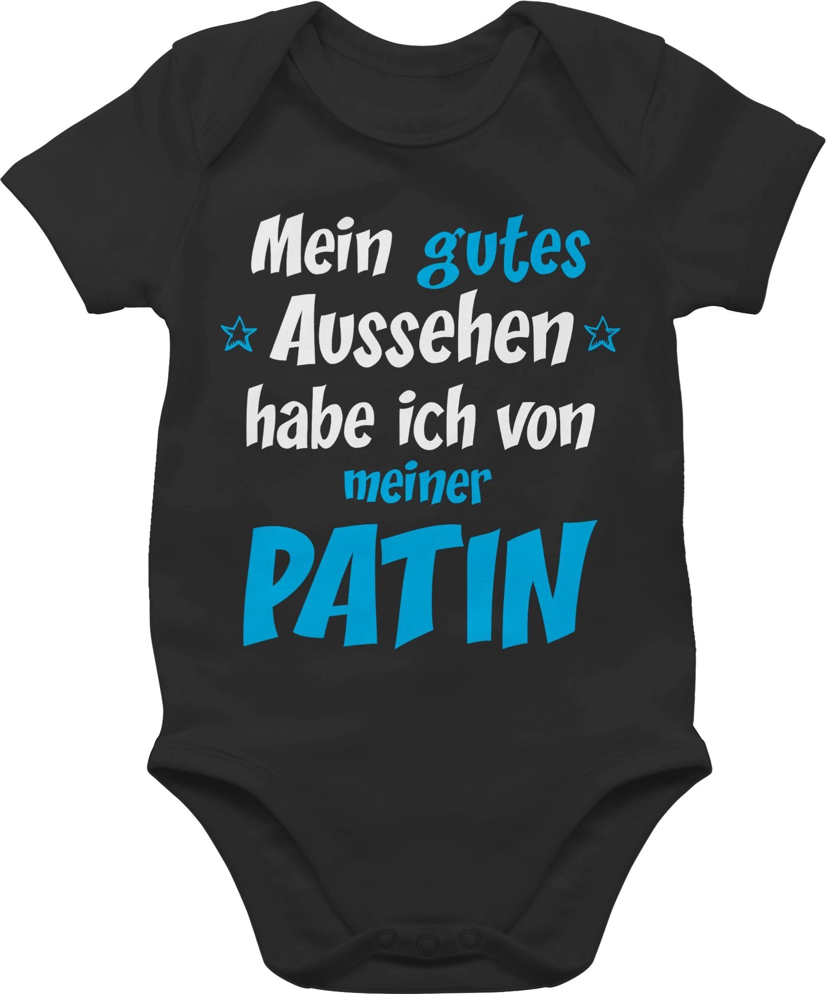 Shirtracer Shirtbody Gutes Aussehen Patin Junge - blau/weiß Patentante Baby 3 Schwarz