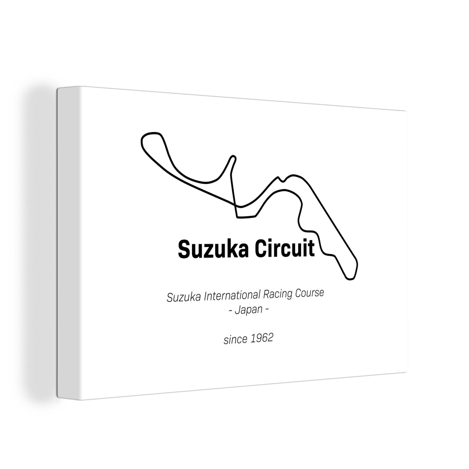 OneMillionCanvasses® Leinwandbild Formel 1 - Suzuka - Rennstrecke, (1 St), Wandbild Leinwandbilder, Aufhängefertig, Wanddeko, 30x20 cm