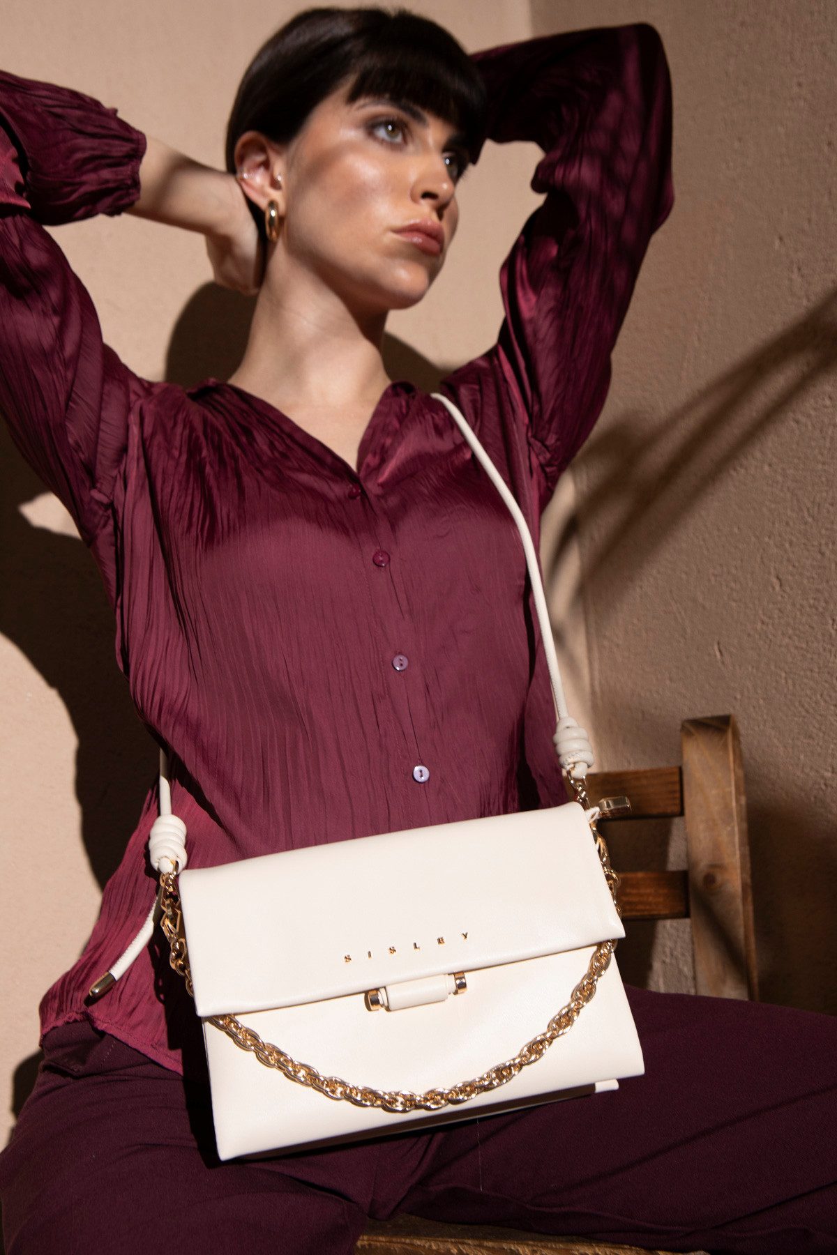 Umhängetasche Damen 3-in-1 – als Clutch, Schultertasche & Crossbody tragbar– Eyelet