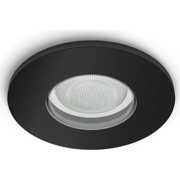 Philips Hue LED Einbauleuchte Bluetooth White & Color Ambiance Einbauspot Xamento in Schwarz 5,7W, keine Angabe, Leuchtmittel enthalten: Ja, LED, warmweiss, Einbaustrahler, Einbauleuchte