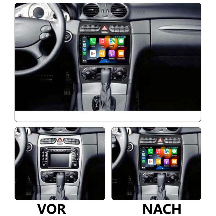 GABITECH 9 zoll Android 11 Autoradio GPS Navi für Mercedes Benz W203 S203 BT Autoradio
