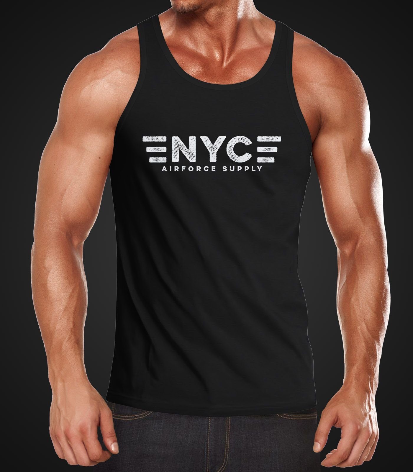 Neverless Tanktop Herren Tank-Top Aufdruck NYC günstig online kaufen