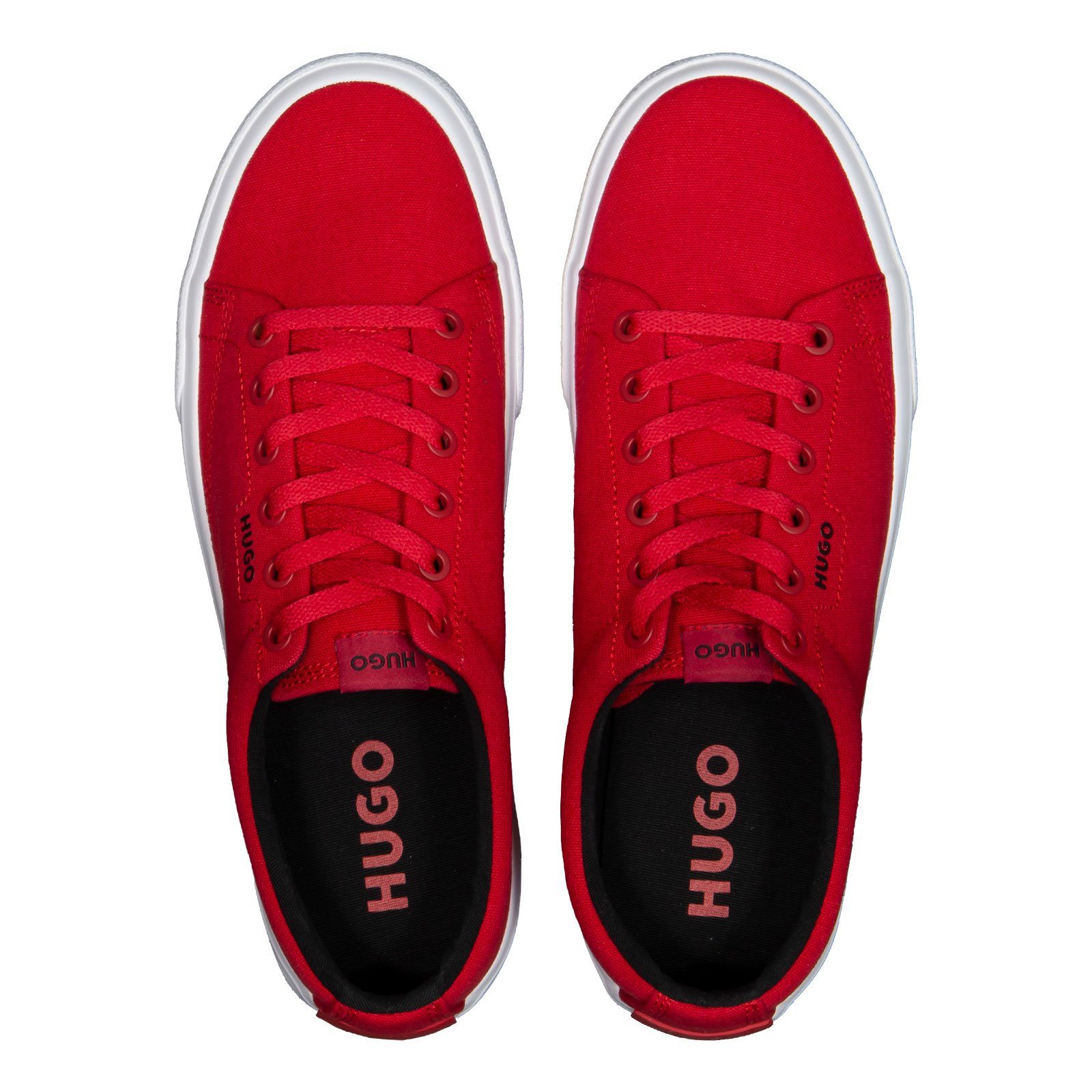 Tenn rotem mit 610 Logo-Patch der an medium red Sneaker Ferse cv HUGO DyerH
