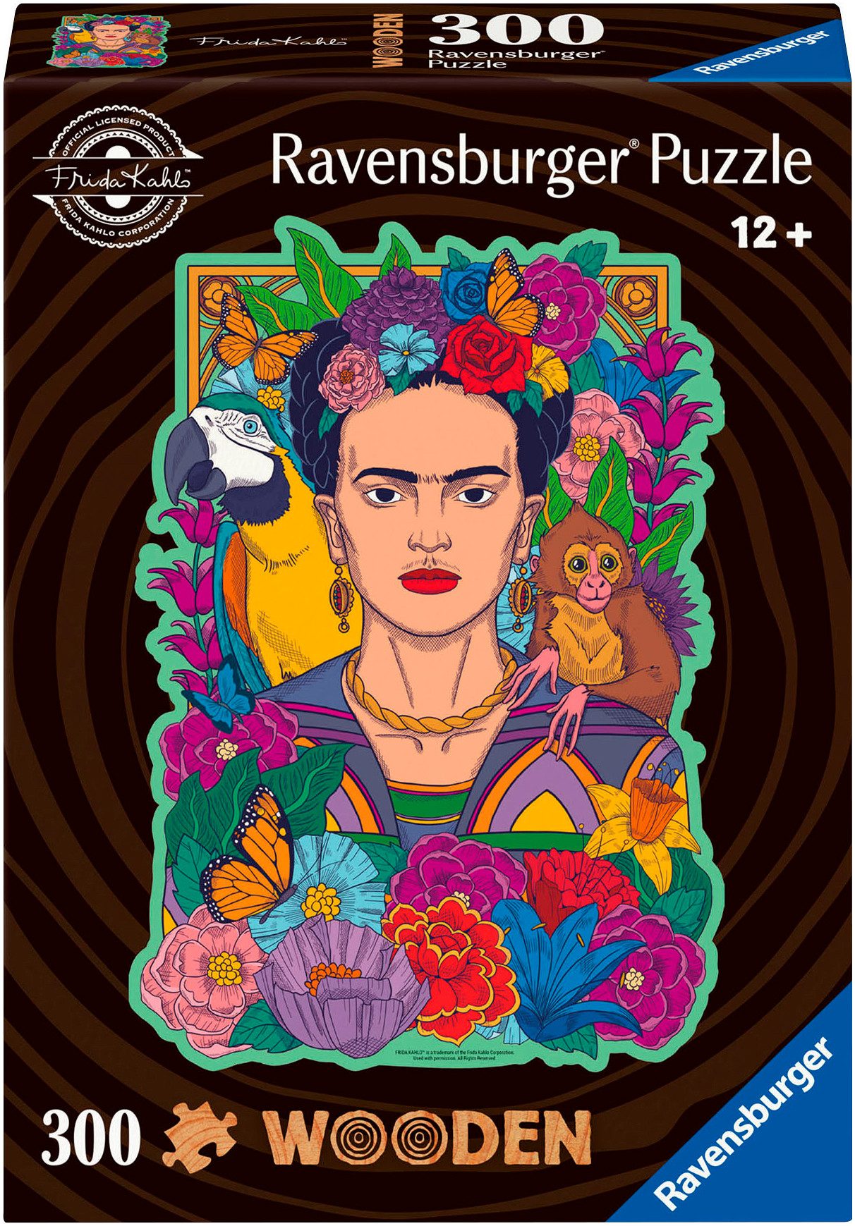 Ravensburger Пазли Wooden, Frida Kahlo, 300 Пазлиteile, Made in Europe