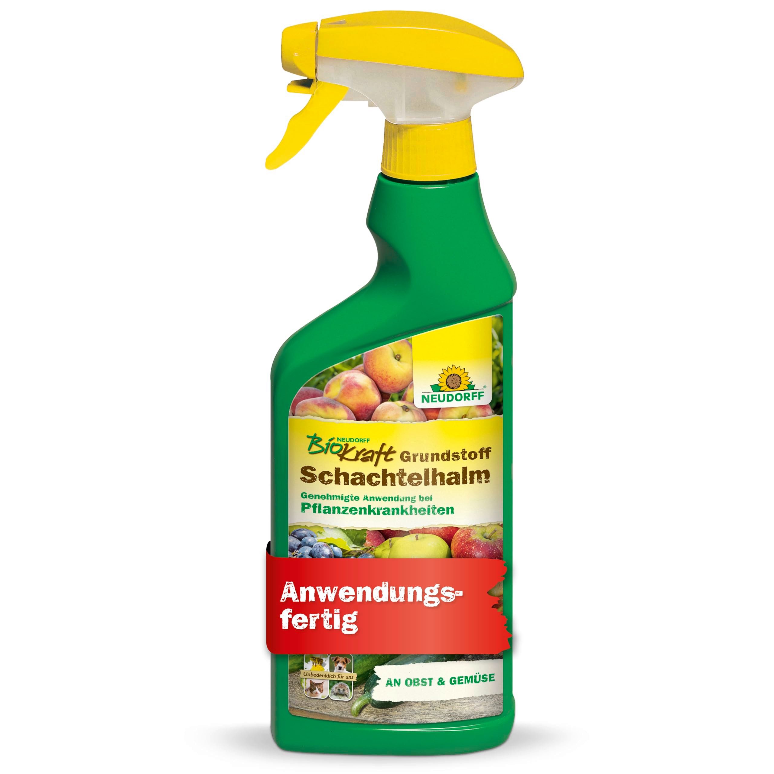 Neudorff Pflanzen-Pilzfrei Neudorff BioKraft Grundstoff Schachtelhalm AF 500 ml für 50m², 0.5 l, Anwendungsfertiges Spray gegen Pilzkrankheiten an Obst und Gemüse, 100% natürliche Inhaltsstoffe, Anwendungsfertiger Schachtelhalm-Grundstoff gegen Pilzkrankh